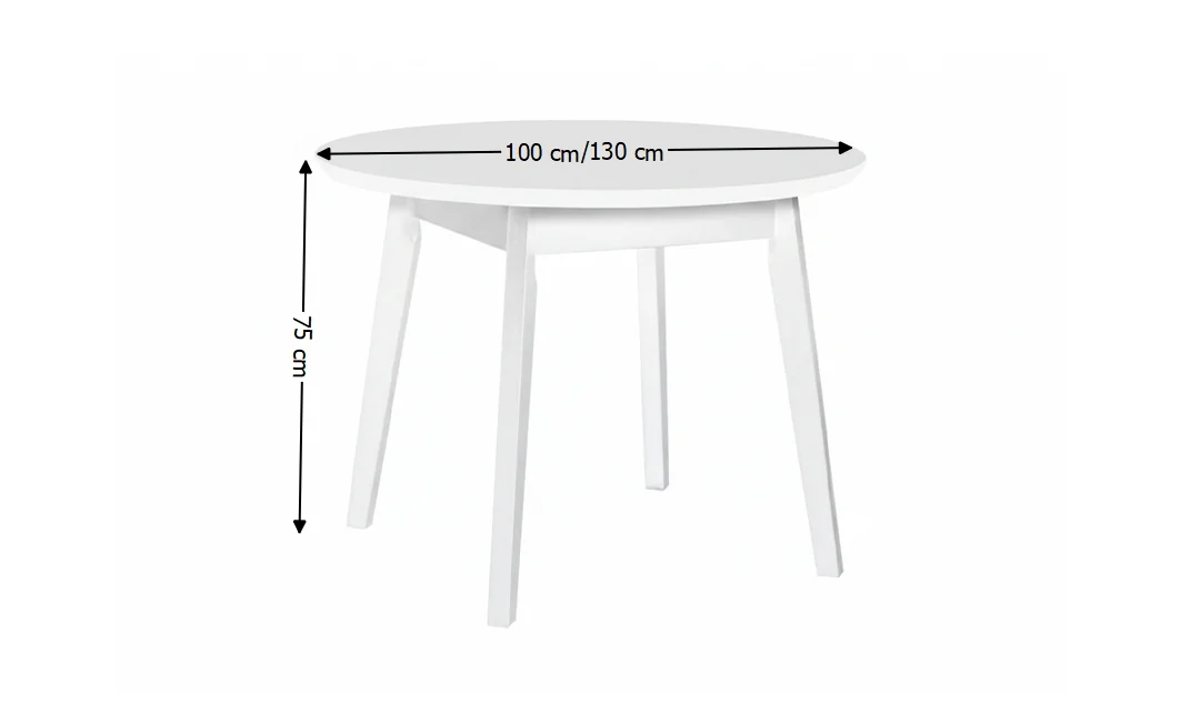Masă Dining Extensibila Oslo 4 cu Blat Alb 3