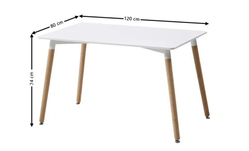 Set Masă Living SL673 Albă cu 6 Scaune de Living J901 Verde