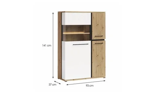 Vitrina Living Molto Alb Artisan ML2a