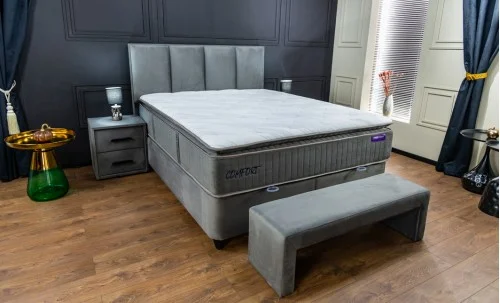 Pat Tapitat Confort PED Gri 160x200