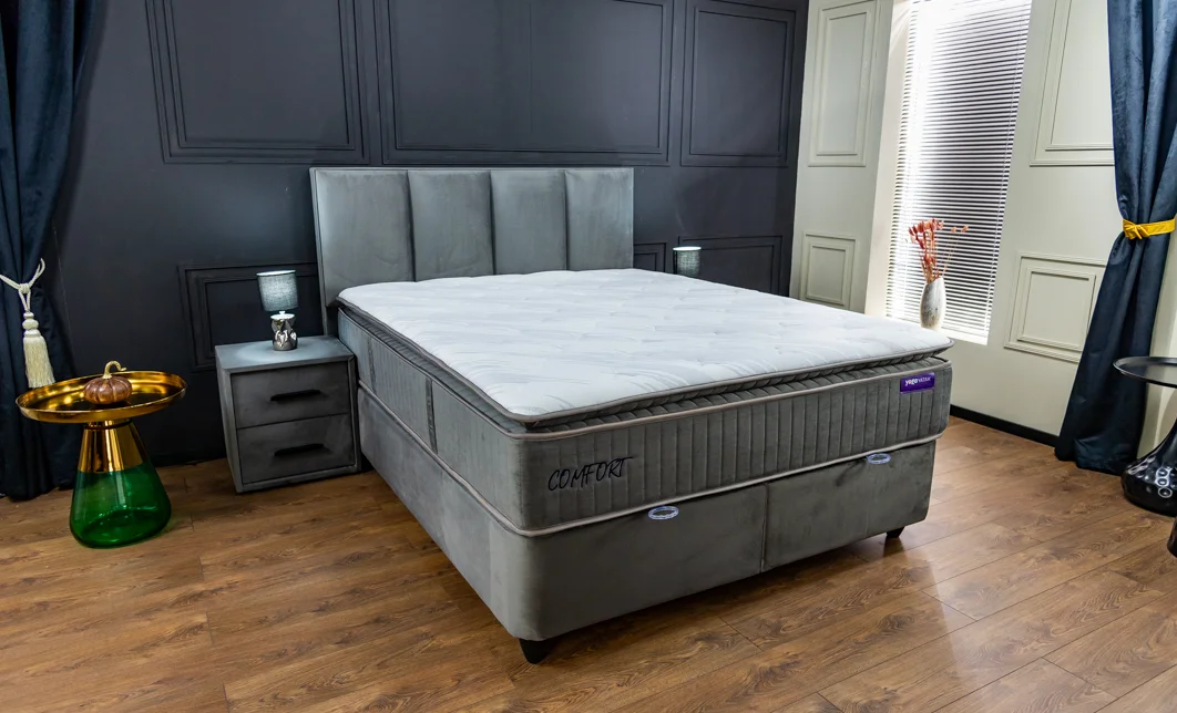 Pat Tapitat Confort PED Gri 160x200 8
