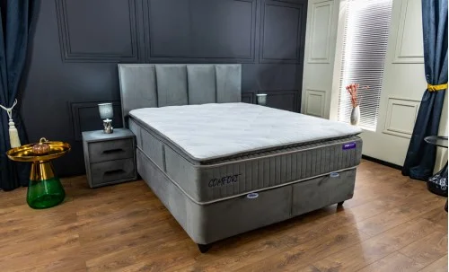 Pat Tapitat Confort PED Gri 160x200