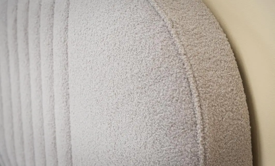 Set Pat Tapitat cu Saltea si Somiera Split Gri Deschis, 160x200