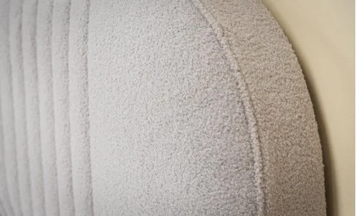 Set Pat Tapitat cu Saltea si Somiera Split Gri Deschis, 160x200