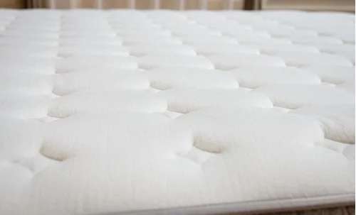 Set Pat Tapitat cu Saltea si Somiera Split Gri Deschis, 160x200