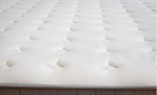 Set Pat Tapitat cu Saltea si Somiera Split Gri Deschis, 160x200