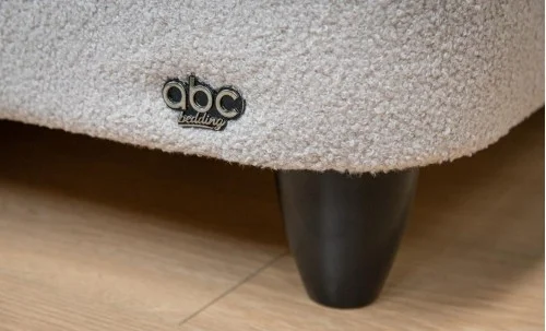 Set Pat Tapitat cu Saltea si Somiera Split Gri Deschis, 160x200