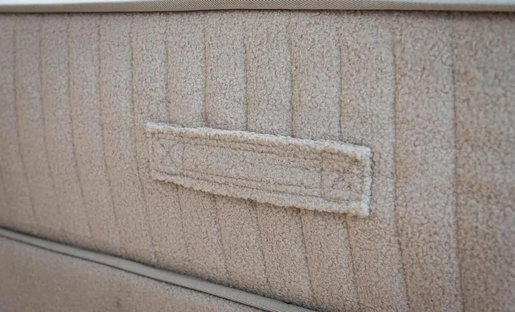 Set Pat Tapitat cu Saltea si Somiera Split Gri Deschis, 160x200 9