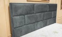 Set Pat Tapițat Mexico cu Saltea Bonell Aloe Vera și Somieră Rabatabilă, Gri Albăstrui 160x200