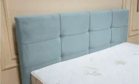 Set Pat Tapițat Fresh cu Saltea Bonell Aloe Vera și Somieră Rabatabilă, Gri Albăstrui 180x200 7