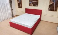 Set Pat Tapițat Fresh cu Saltea Bonell Aloe Vera și Somieră Rabatabilă, Roșu Catifelat 140x200 8