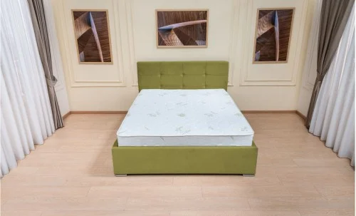 Pat Tapitat Fresh, Verde Olive /Somieră rabatabilă 160x200