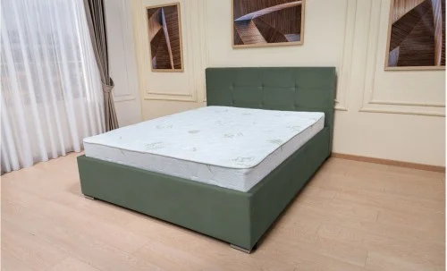Pat Tapitat Fresh, Verde Seladon/Somieră rabatabilă 160x200