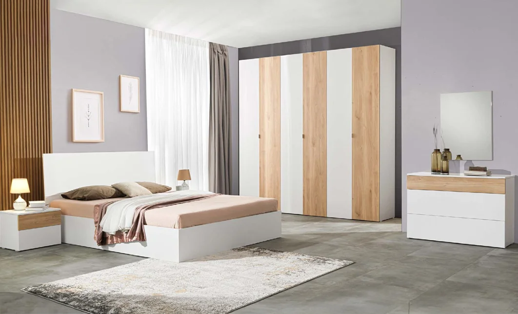 Dormitor Modern Patrizia cu Dulap 6 Uși  1