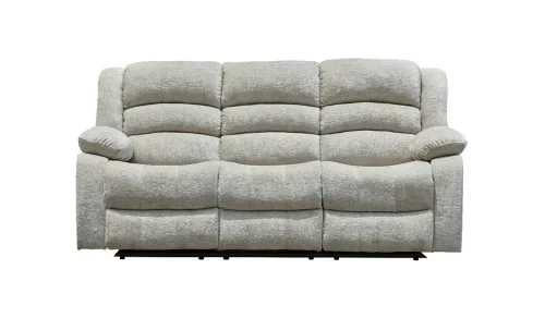 Set canapea cu 2 fotolii sistem recliner Comfort Lux White, Bej