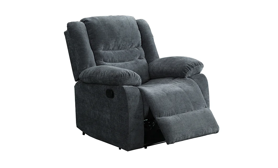 Set canapea cu 2 fotolii sistem recliner Comfort Lux Black, Gri 2