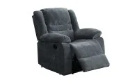 Set canapea cu 2 fotolii sistem recliner Comfort Lux Black, Gri 2