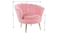 Fotoliu Marbella KJL2140 Roz