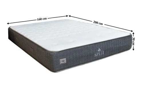 Saltea Split, Gri Inchis, 160x200x30cm