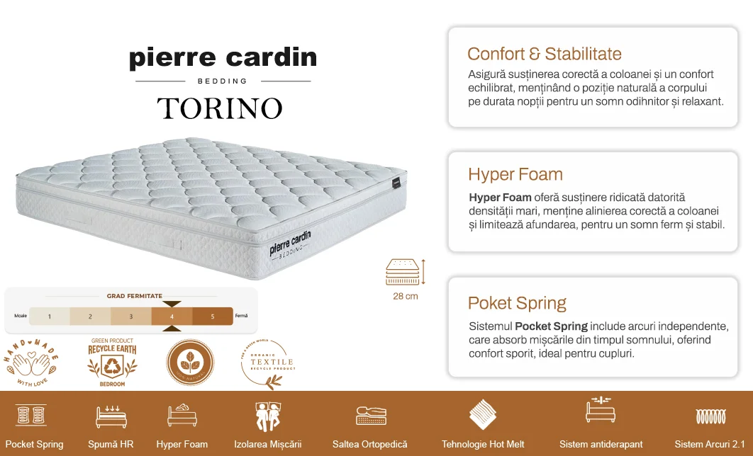  Pierre Cardin - Saltea Torino 180x200 3