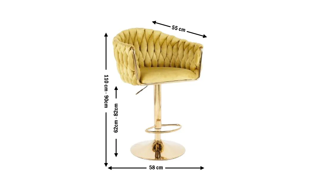 Scaun Bar KJC362 Galben 1