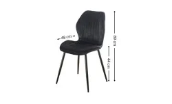 Scaun Living Tapitat KJC104 Negru