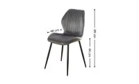 Set 4 Scaune Living Tapițate KJC104 Gri 3