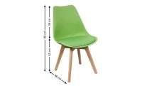 Set Masă Living SL673 Albă cu 6 Scaune de Living J900 Verzi 4