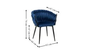 Scaun Living Tapitat KJC11 Albastru