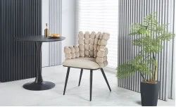 Scaun Living Tapitat KJC374 Bej