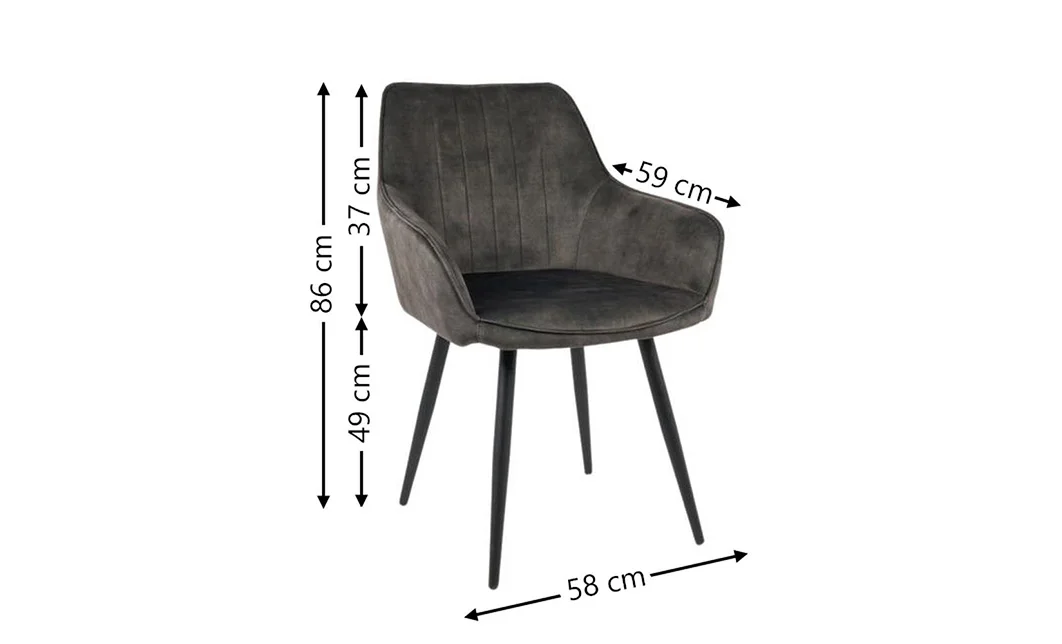 Scaun Living KJC4343, Gri deschis 1
