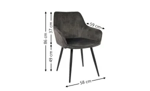 Scaun Living KJC4343, Gri deschis