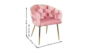 Scaun Living Tapitat KJC15 Roz