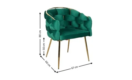 Scaun Living Tapitat KJC15 Verde