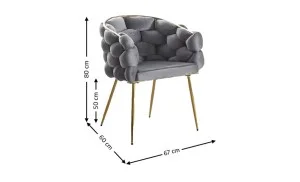 Scaun Living Tapitat KJC15 Gri