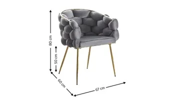 Scaun Living Tapitat KJC15 Gri