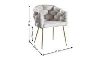 Scaun Living Tapitat KJC15 Bej