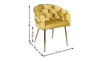 Scaun Living Tapitat KJC15 Mustar