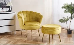 Set Marbella Fotoliu cu Masuta Living KJL214 Galben
