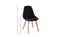 Set Masă Living SL673 Albă cu 6 Scaune de Living KJC5304 Negre 4