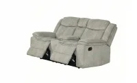 Canapea Recliner Manual cu 2 Locuri si port USB, Gri 2