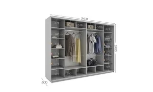 Dulap Personalizat Usi Glisante, 340 x 240 x 60