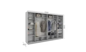 Dulap Personalizat Usi Glisante, 350 x 220 x 45