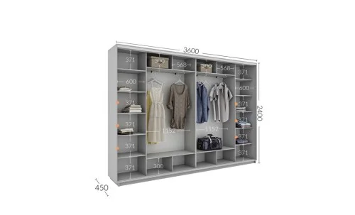 Dulap Personalizat Usi Glisante, 360 x 240 x 45