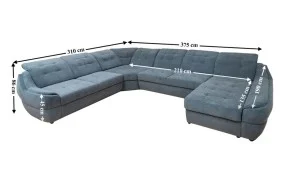 Colțar Extensibil Space XXL Gri - Vega 35 Dreapta