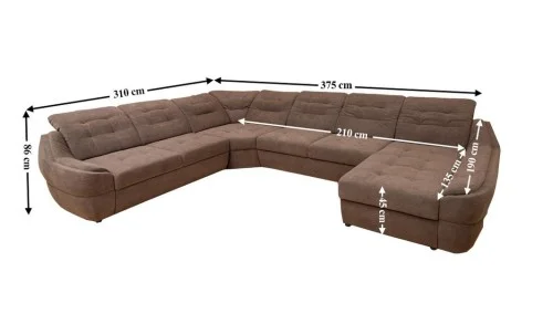 Colțar Extensibil Space XXL Maro - Vega 36 Dreapta