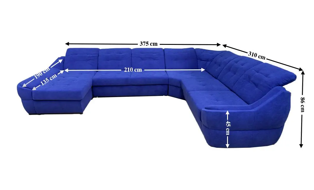Colțar Extensibil Space XXL Albastru - Vega 38 Stânga 2