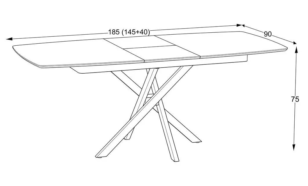 Masa Living Extensibila Filis 145 cm Gri 1