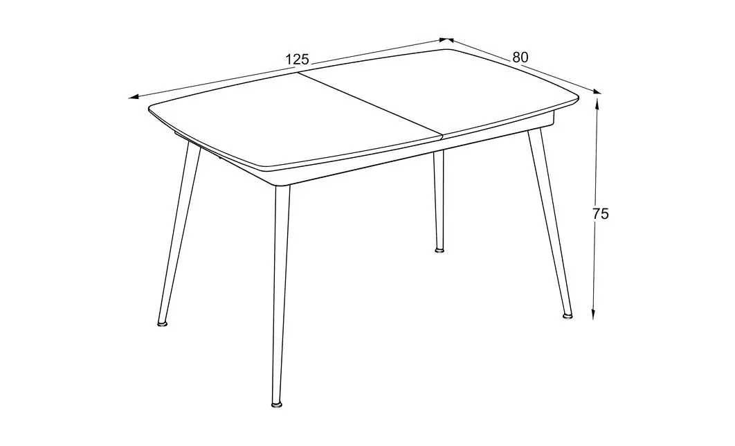 Masa Living Extensibila Yense 125 cm Gri Lagun 1