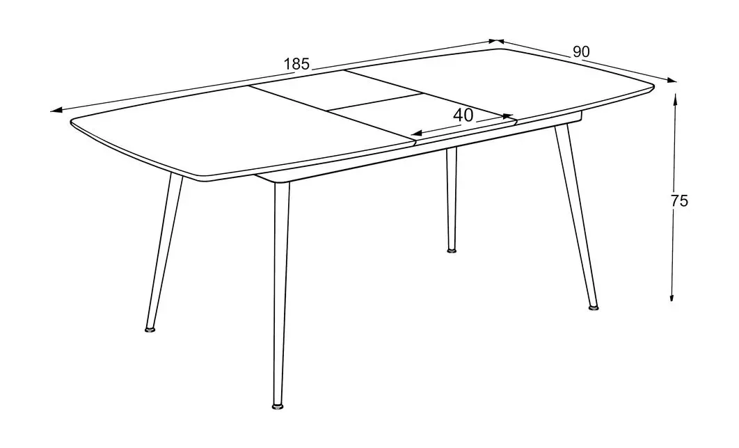 Masa Living Extensibila Yense 145 cm Alb 2